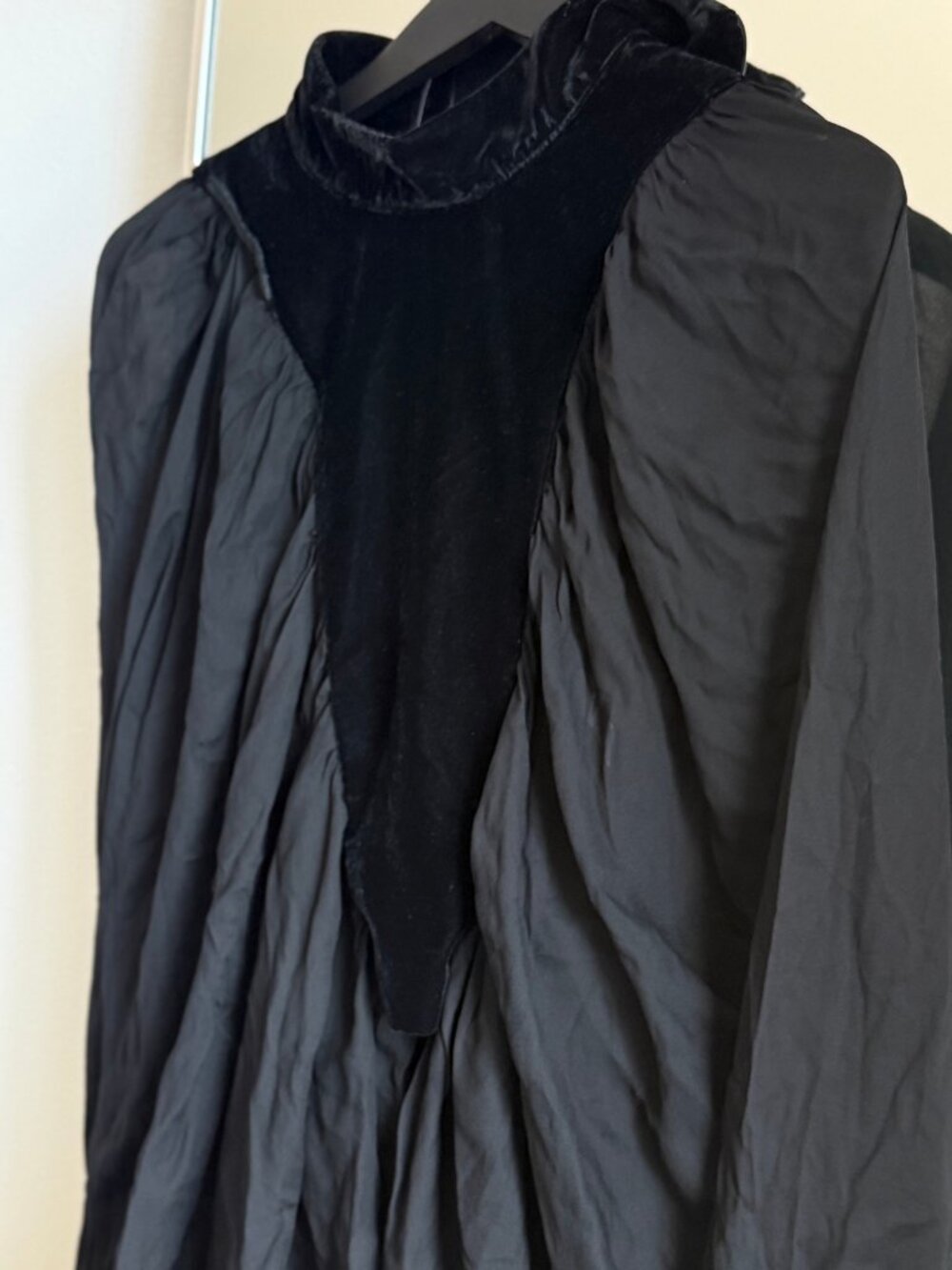 ZARA Black Velvet Panel Dress NWT Size S